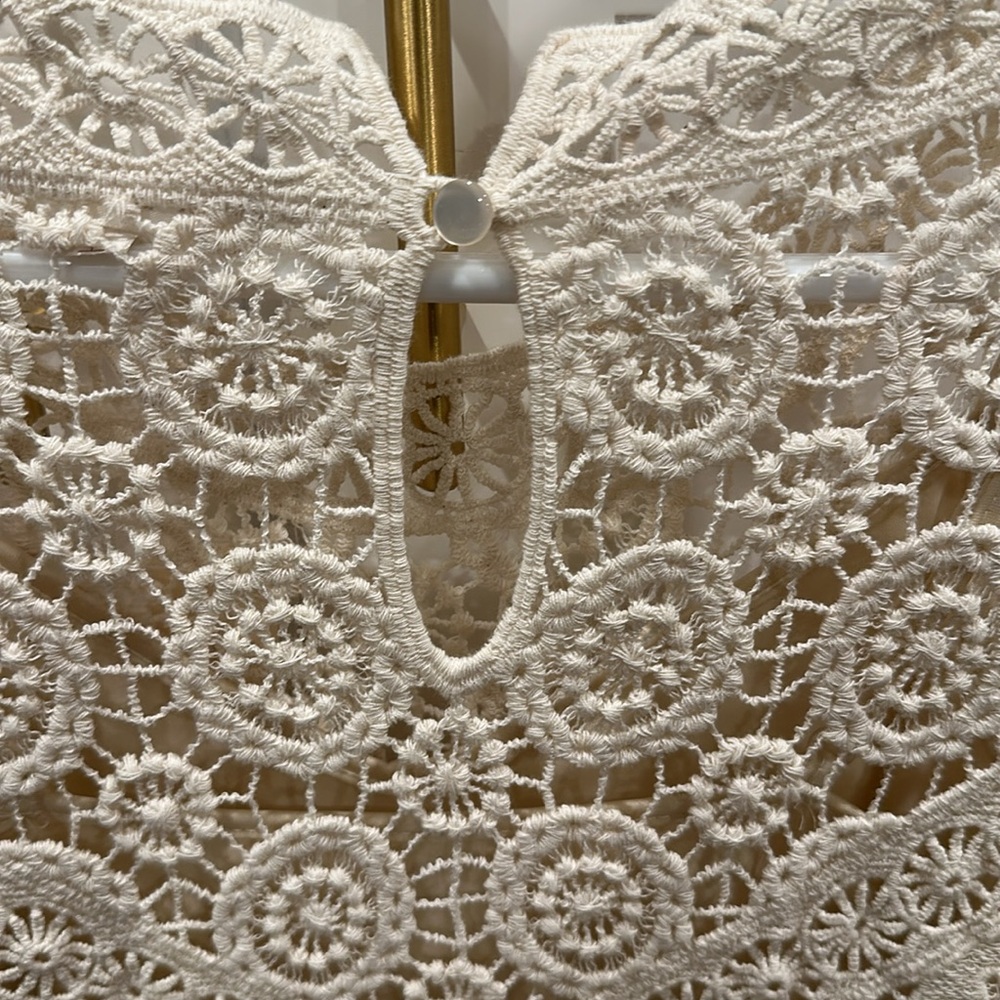 NWT Adiva Elegant Lace Women’s Top in Cream - Picture 5 of 6